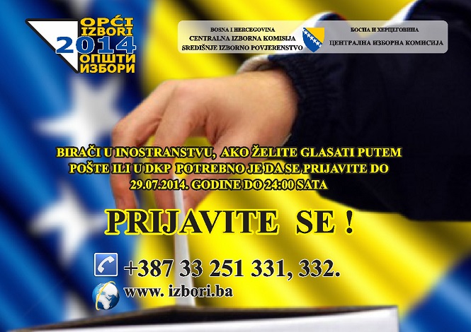 Registracija birača iz inostranstva 2014